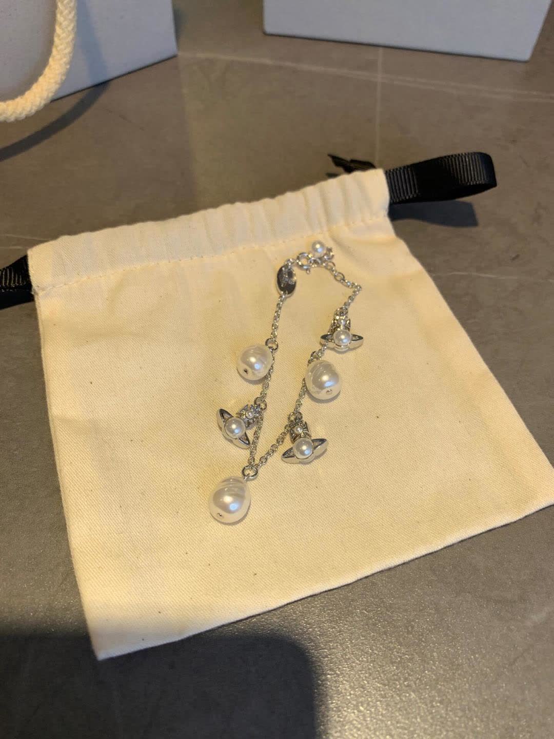 Vivienne Westwood Pearl and Diamond Bracelet